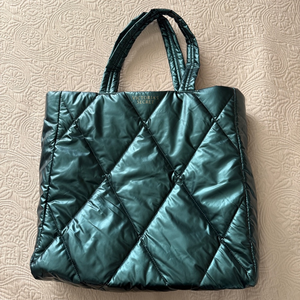 Like New Victoria Secret Puffer Tote Bag